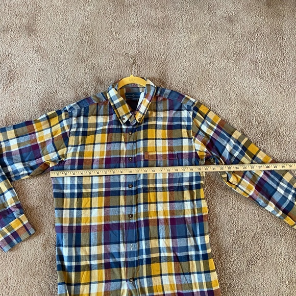 Brewers Lantern Flannel Plaid Medium Mens Button Down Shirt NWT - Picture 9 of 12